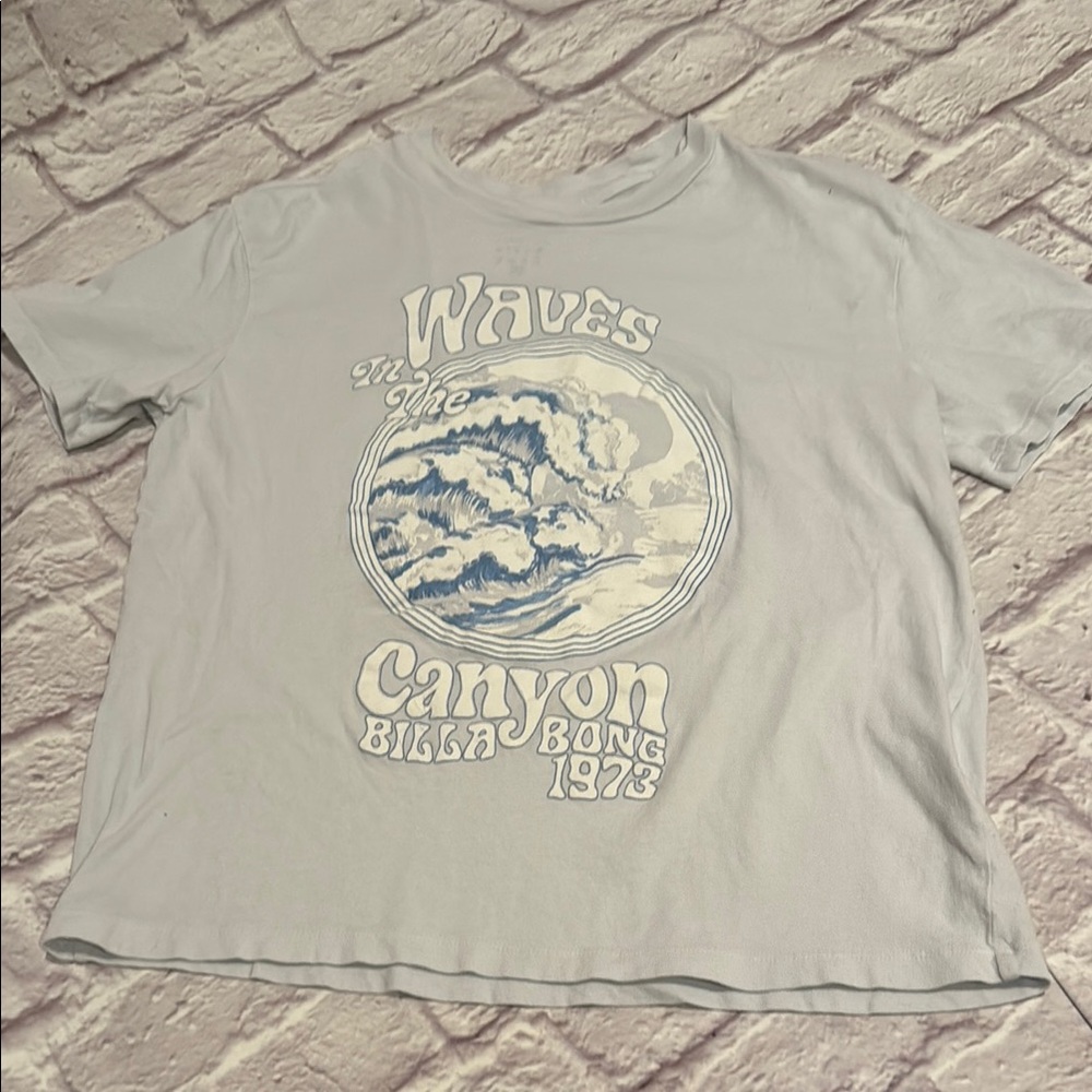 Billabong Graphic Tee waves in Light Blue